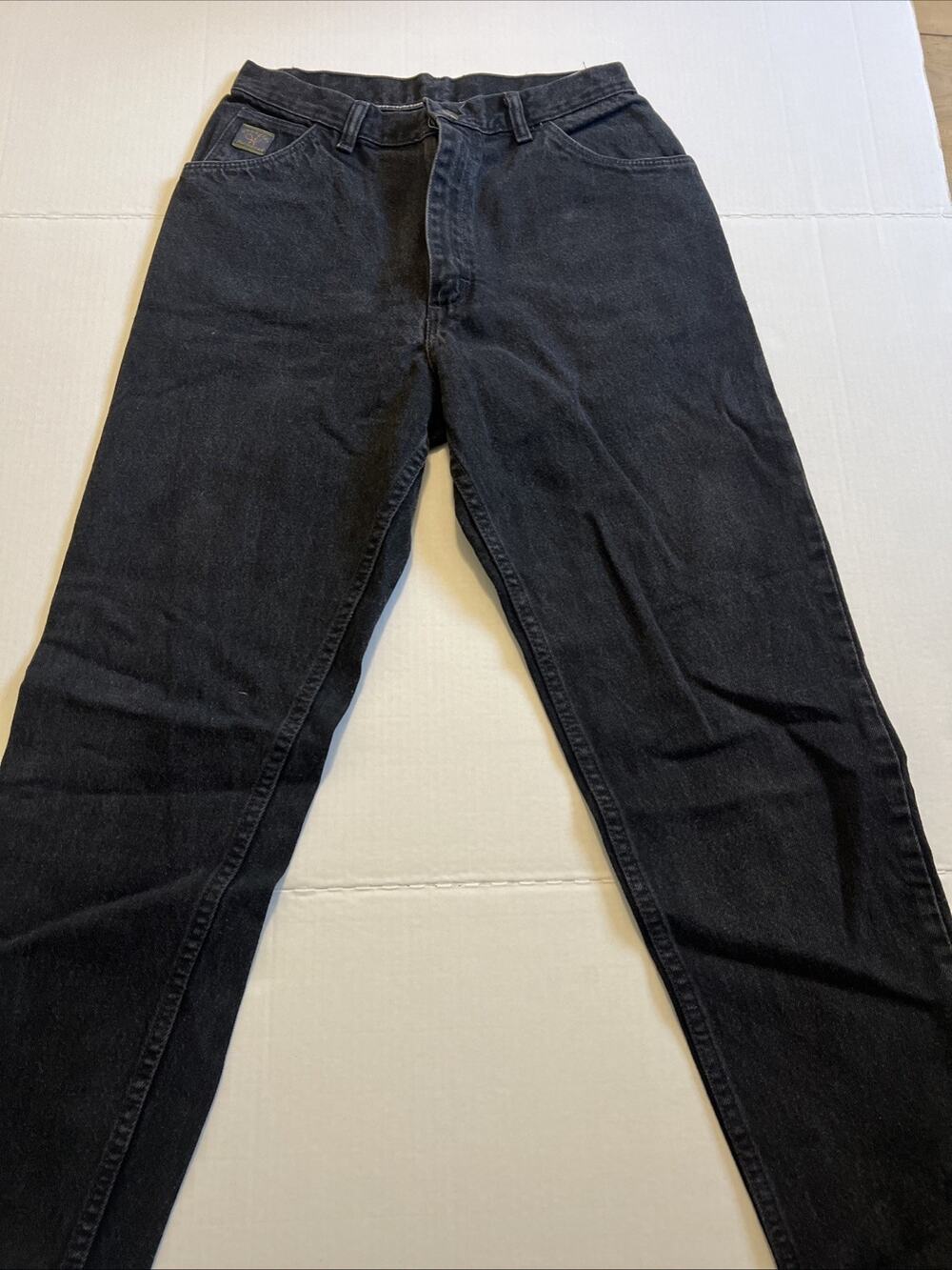 Vintage Wrangler Western Black Denim Mom Women's Size Jeans 12x29 Made In USA